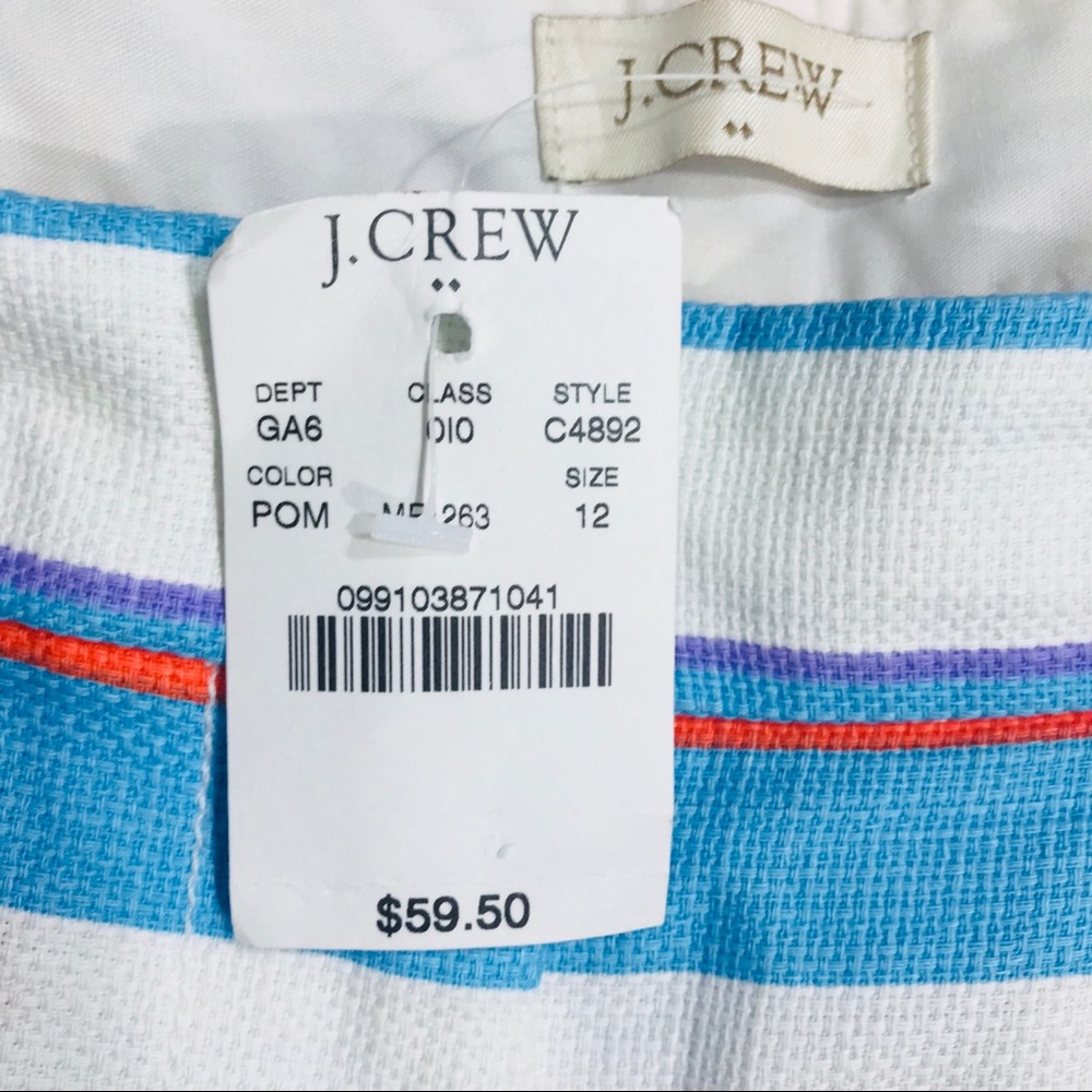 J.crew  high rise striped short - Picture 7 of 8